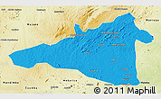 Political 3D Map of Maua, physical outside