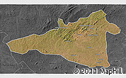 Satellite 3D Map of Maua, darken, desaturated