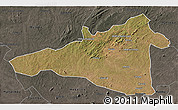 Satellite 3D Map of Maua, darken, semi-desaturated