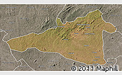 Satellite 3D Map of Maua, semi-desaturated