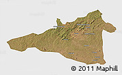 Satellite 3D Map of Maua, single color outside