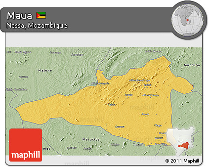 Savanna Style 3D Map of Maua