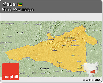 Savanna Style 3D Map of Maua