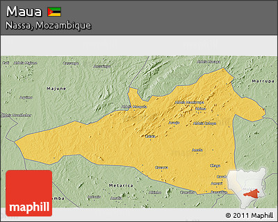 Savanna Style 3D Map of Maua