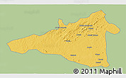 Savanna Style 3D Map of Maua, single color outside