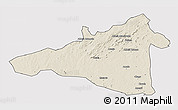 Shaded Relief 3D Map of Maua, cropped outside