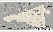 Shaded Relief 3D Map of Maua, darken, semi-desaturated