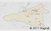 Shaded Relief 3D Map of Maua, lighten, desaturated