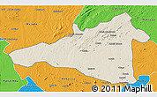 Shaded Relief 3D Map of Maua, political outside