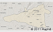 Shaded Relief 3D Map of Maua, semi-desaturated