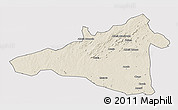 Shaded Relief 3D Map of Maua, single color outside