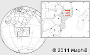 Blank Location Map of Maua, highlighted country, within the entire country