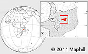 Blank Location Map of Maua, highlighted country