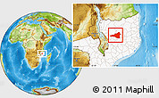 Physical Location Map of Maua, highlighted country
