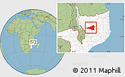 Savanna Style Location Map of Maua, highlighted country