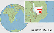 Savanna Style Location Map of Maua, highlighted parent region