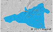 Political Map of Maua, lighten, desaturated
