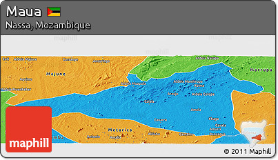 Political Panoramic Map of Maua
