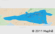 Political Panoramic Map of Maua, lighten