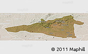 Satellite Panoramic Map of Maua, lighten