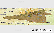 Satellite Panoramic Map of Maua, physical outside