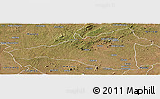 Satellite Panoramic Map of Maua