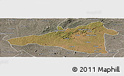 Satellite Panoramic Map of Maua, semi-desaturated