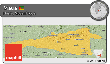 Savanna Style Panoramic Map of Maua