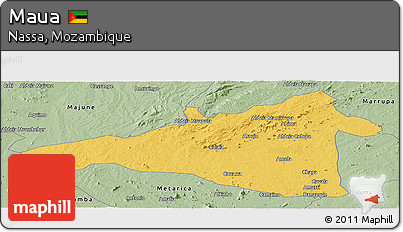 Savanna Style Panoramic Map of Maua