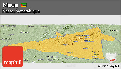 Savanna Style Panoramic Map of Maua