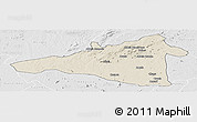 Shaded Relief Panoramic Map of Maua, lighten, desaturated