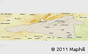 Shaded Relief Panoramic Map of Maua, physical outside