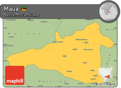 Savanna Style Simple Map of Maua