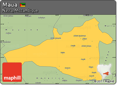 Savanna Style Simple Map of Maua