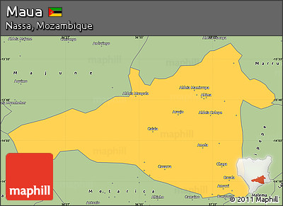 Savanna Style Simple Map of Maua