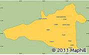 Savanna Style Simple Map of Maua, single color outside