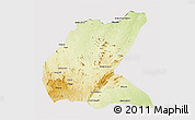 Physical 3D Map of Mavago, cropped outside