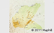 Physical 3D Map of Mavago, lighten