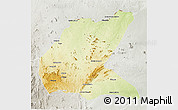 Physical 3D Map of Mavago, lighten, semi-desaturated
