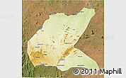 Physical 3D Map of Mavago, satellite outside