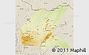 Physical 3D Map of Mavago, shaded relief outside