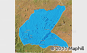 Political 3D Map of Mavago, satellite outside
