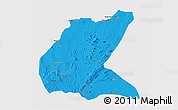 Political 3D Map of Mavago, single color outside