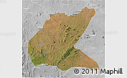 Satellite 3D Map of Mavago, lighten, desaturated