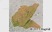 Satellite 3D Map of Mavago, lighten, semi-desaturated