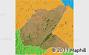 Satellite 3D Map of Mavago, political outside