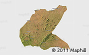 Satellite 3D Map of Mavago, single color outside