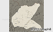 Shaded Relief 3D Map of Mavago, darken