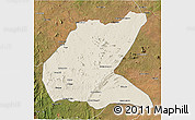 Shaded Relief 3D Map of Mavago, satellite outside