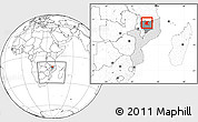 Blank Location Map of Mavago, highlighted country, highlighted parent region, within the entire country